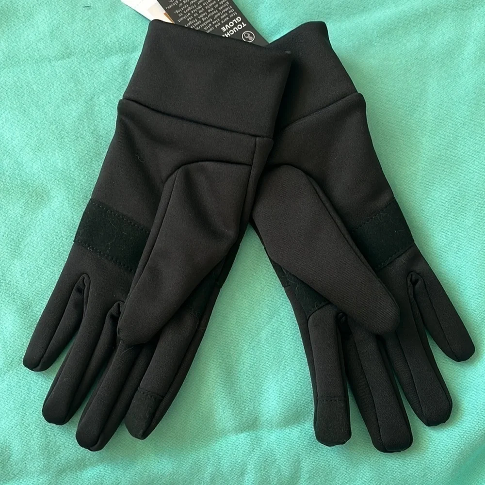 Brand New Timberland Black Touchscreen Gloves White Logo Running Winter